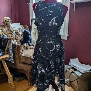 Midnight Hour Skeleton Handkerchief Dress